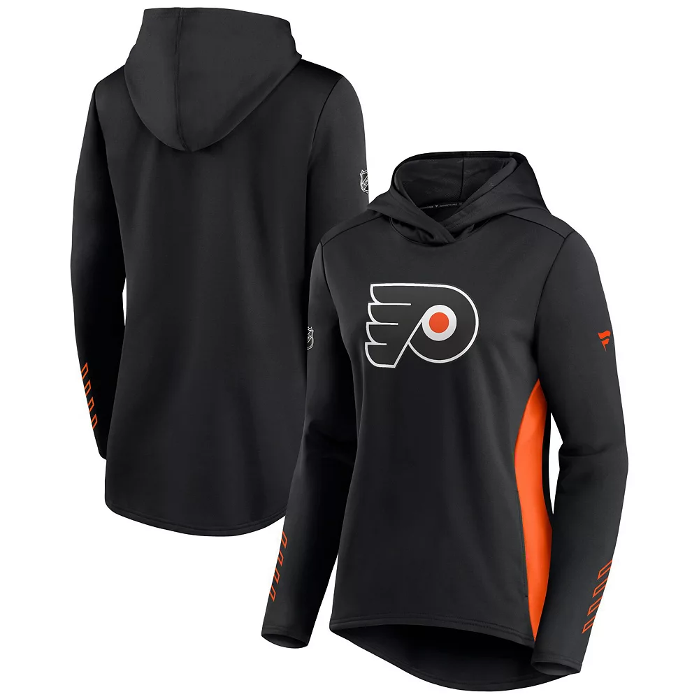 Women's Fanatics Branded Black/Orange Philadelphia Flyers Authentic Pro Locker Room Pullover Hoodie 4 Women's Fanatics Branded Black/Orange Philadelphia Flyers Authentic Pro Locker Room Pullover Hoodie - Image 2