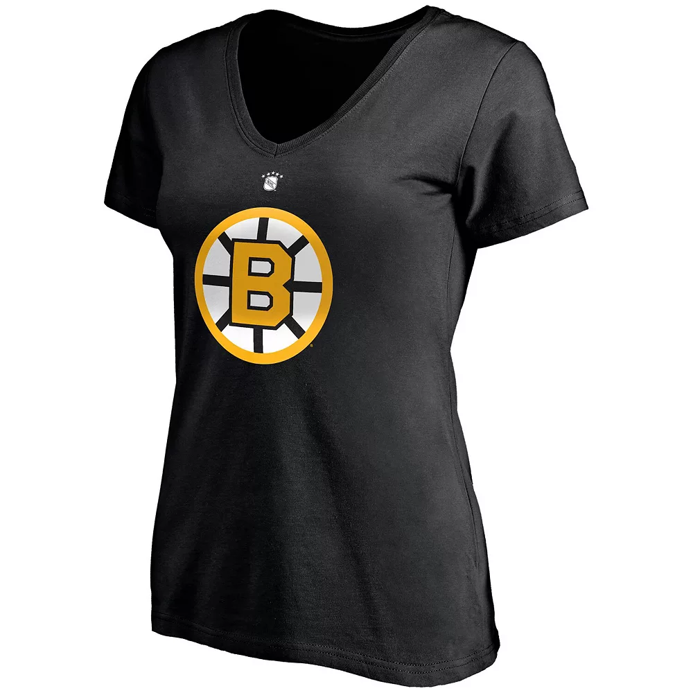 Women's Fanatics Branded Willie O'Ree Black Boston Bruins Authentic Stack Retired Player Name & Number V-Neck T-Shirt 5 Women's Fanatics Branded Willie O'Ree Black Boston Bruins Authentic Stack Retired Player Name & Number V-Neck T-Shirt - Image 3
