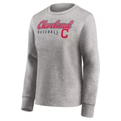 Women's Fanatics Branded Heathered Gray Cleveland Indians Crew Pullover Sweater 7 Women's Fanatics Branded Heathered Gray Cleveland Indians Crew Pullover Sweater -Fanatics Clothing Shop 5399794 ALT2
