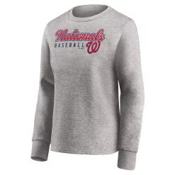 Women's Fanatics Branded Heathered Gray Washington Nationals Crew Pullover Sweater 7 Women's Fanatics Branded Heathered Gray Washington Nationals Crew Pullover Sweater -Fanatics Clothing Shop 5400063 ALT2