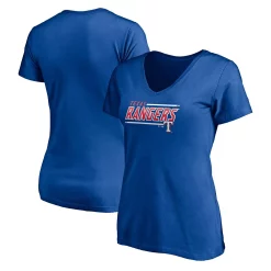 Women's Fanatics Branded Royal Texas Rangers Plus Size Mascot In Bounds V-Neck T-Shirt