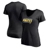Women's Fanatics Branded Black Pittsburgh Pirates Plus Size Mascot In Bounds V-Neck T-Shirt -Fanatics Clothing Shop 5400518