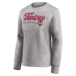 Women's Fanatics Branded Heathered Gray Minnesota Twins Crew Pullover Sweater 7 Women's Fanatics Branded Heathered Gray Minnesota Twins Crew Pullover Sweater -Fanatics Clothing Shop 5400996 ALT2