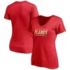 Women's Fanatics Branded Red Calgary Flames Plus Size Mascot In Bounds V-Neck T-Shirt -Fanatics Clothing Shop 5401868