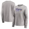 Women's Fanatics Branded Heathered Gray Los Angeles Rams Fan Favorite Script Pullover Sweatshirt -Fanatics Clothing Shop 5402339
