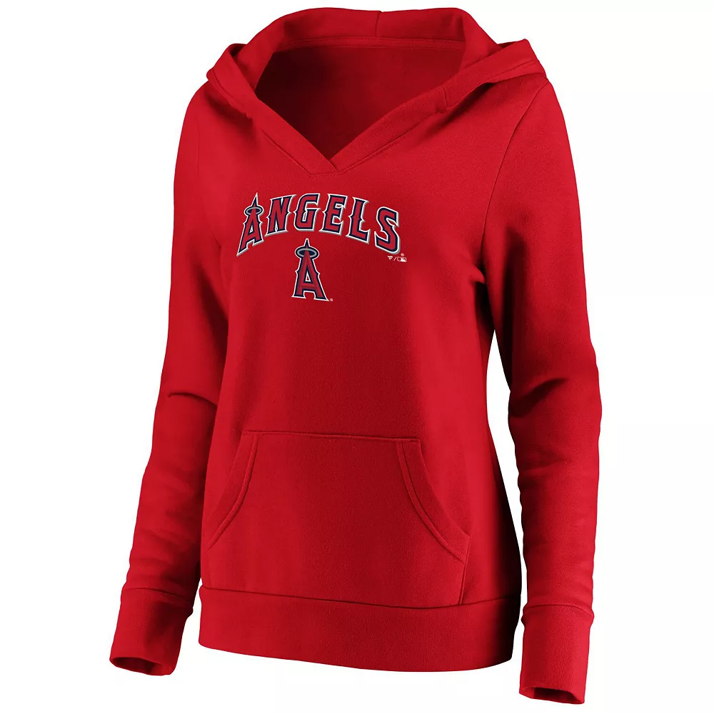Women's Fanatics Branded Red Los Angeles Angels Core Team Lockup V-Neck Pullover Hoodie 5 Women's Fanatics Branded Red Los Angeles Angels Core Team Lockup V-Neck Pullover Hoodie - Image 3