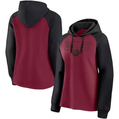 Women's Fanatics Branded Black/Red Atlanta United FC Logo Raglan Pullover Hoodie -Fanatics Clothing Shop 5414831 ALT