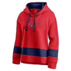 Women's Fanatics Branded Red/Navy Washington Capitals Colors of Pride Colorblock Pullover Hoodie -Fanatics Clothing Shop 5416255 ALT2