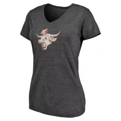 Women's Fanatics Branded Heathered Charcoal Texas Longhorns Vault Primary Logo V-Neck Tri-Blend T-Shirt 7 Women's Fanatics Branded Heathered Charcoal Texas Longhorns Vault Primary Logo V-Neck Tri-Blend T-Shirt -Fanatics Clothing Shop 5416977 ALT2