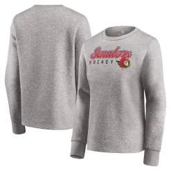 Women's Fanatics Branded Heathered Gray Ottawa Senators Fan Favorite Script Pullover Sweatshirt 6 Women's Fanatics Branded Heathered Gray Ottawa Senators Fan Favorite Script Pullover Sweatshirt -Fanatics Clothing Shop 5417305 ALT