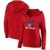 Women's Fanatics Branded Red Washington Nationals Victory Script Crossover Neck Pullover Hoodie -Fanatics Clothing Shop 5418399