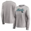 Women's Fanatics Branded Heathered Gray San Jose Sharks Fan Favorite Script Pullover Sweatshirt -Fanatics Clothing Shop 5419686
