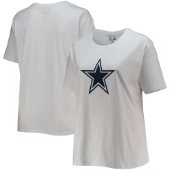 Women's Fanatics Branded White Dallas Cowboys Plus Size Star Scoop Neck T-Shirt