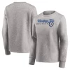 Women's Fanatics Branded Heathered Gray Winnipeg Jets Fan Favorite Script Pullover Sweatshirt -Fanatics Clothing Shop 5424444