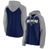 Women's Fanatics Branded Navy/Gray Milwaukee Brewers Recharged Raglan Pullover Hoodie -Fanatics Clothing Shop 5424542