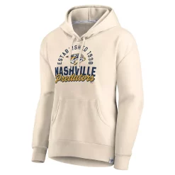 Women's Fanatics Branded Cream Nashville Predators Carry the Puck Pullover Hoodie -Fanatics Clothing Shop 5425024 ALT2
