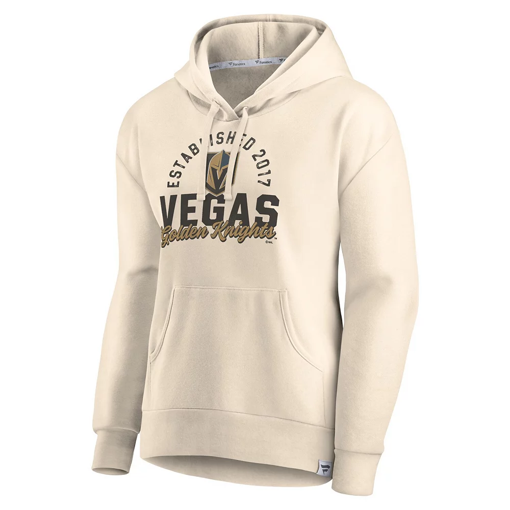 Women's Fanatics Branded Oatmeal Vegas Golden Knights Carry the Puck Pullover Hoodie Sweatshirt 4 Women's Fanatics Branded Oatmeal Vegas Golden Knights Carry the Puck Pullover Hoodie Sweatshirt - Image 2
