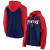 Women's Fanatics Branded Navy/Red Minnesota Twins Recharged Raglan Pullover Hoodie -Fanatics Clothing Shop 5425364