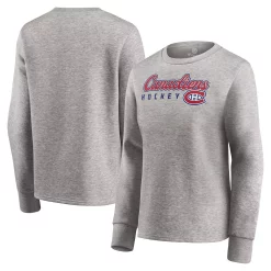 Women's Fanatics Branded Heathered Gray Montreal Canadiens Fan Favorite Script Pullover Sweatshirt 5 Women's Fanatics Branded Heathered Gray Montreal Canadiens Fan Favorite Script Pullover Sweatshirt -Fanatics Clothing Shop 5427084 ALT