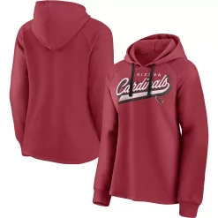 Women's Fanatics Branded Cardinal Arizona Cardinals First Contact Raglan Pullover Hoodie -Fanatics Clothing Shop 5427285 ALT