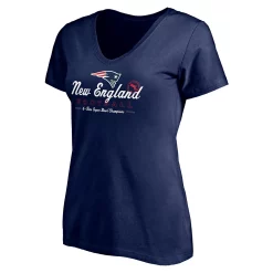 Women's Fanatics Branded Navy New England Patriots Hometown Collection Wildcat V-Neck T-Shirt -Fanatics Clothing Shop 5604278 ALT2
