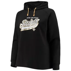 Women's Fanatics Branded Black New Orleans Saints Plus Size First Contact Raglan Pullover Hoodie 7 Women's Fanatics Branded Black New Orleans Saints Plus Size First Contact Raglan Pullover Hoodie -Fanatics Clothing Shop 5604683 ALT2