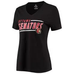 Women's Fanatics Branded Black Ottawa Senators Mascot In Bounds V-Neck T-Shirt -Fanatics Clothing Shop 5605162 ALT2