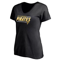 Women's Fanatics Branded Black Pittsburgh Pirates Mascot In Bounds V-Neck T-Shirt -Fanatics Clothing Shop 5605239 ALT2