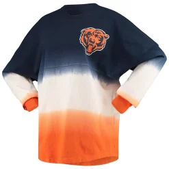 Women's Fanatics Branded Navy/White Chicago Bears Ombre Long Sleeve T-Shirt -Fanatics Clothing Shop 5605581 ALT2