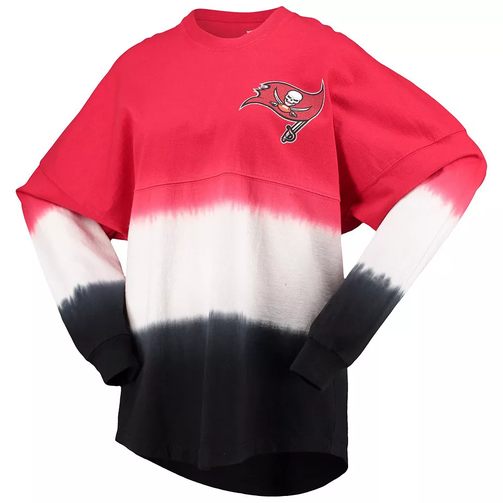 Women's Fanatics Branded Red/Black Tampa Bay Buccaneers Ombre Long Sleeve T-Shirt 5 Women's Fanatics Branded Red/Black Tampa Bay Buccaneers Ombre Long Sleeve T-Shirt - Image 3