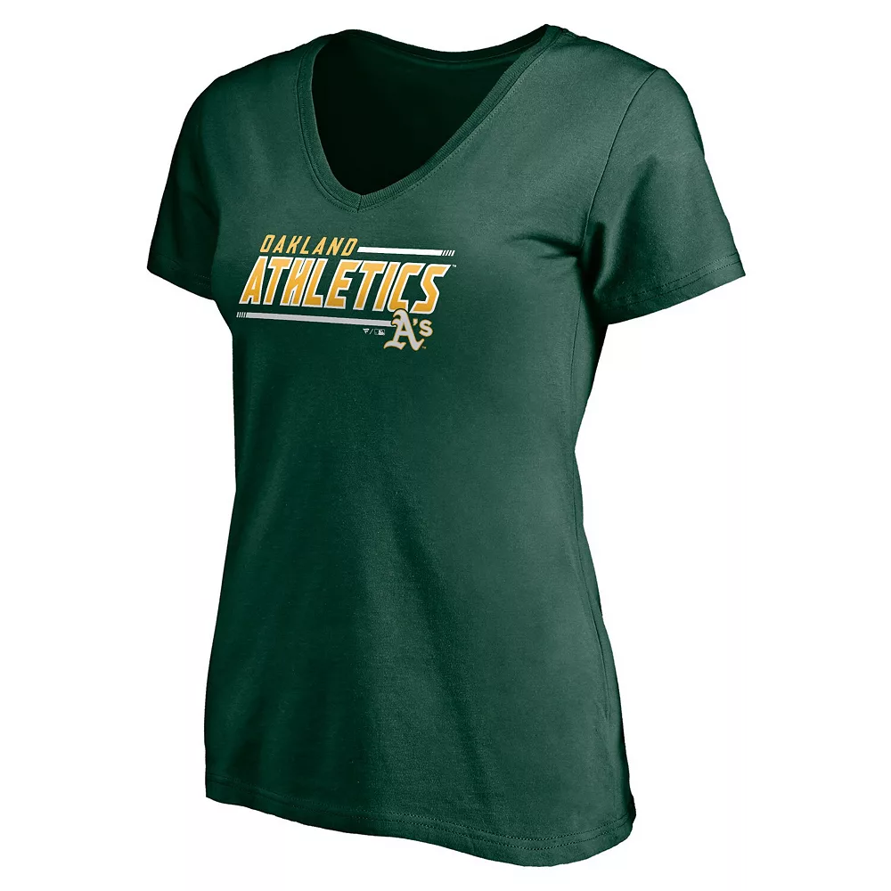 Women's Fanatics Branded Green Oakland Athletics Mascot In Bounds V-Neck T-Shirt 5 Women's Fanatics Branded Green Oakland Athletics Mascot In Bounds V-Neck T-Shirt - Image 3