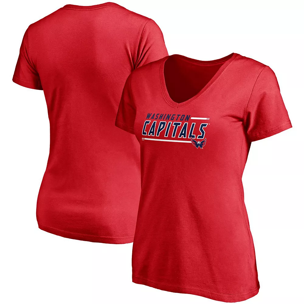 Women's Fanatics Branded Red Washington Capitals Mascot In Bounds V-Neck T-Shirt 4 Women's Fanatics Branded Red Washington Capitals Mascot In Bounds V-Neck T-Shirt - Image 2