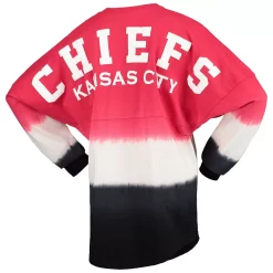 Women's Fanatics Branded Red/White Kansas City Chiefs Ombre Long Sleeve T-Shirt -Fanatics Clothing Shop 5606962 ALT3