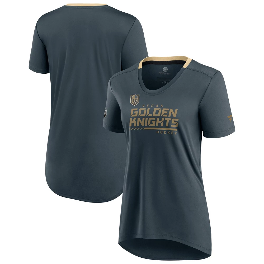 Women's Fanatics Branded Charcoal Vegas Golden Knights Authentic Pro Locker Room T-Shirt 4 Women's Fanatics Branded Charcoal Vegas Golden Knights Authentic Pro Locker Room T-Shirt - Image 2
