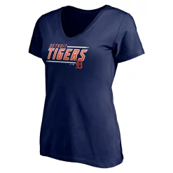 Women's Fanatics Branded Navy Detroit Tigers Mascot In Bounds V-Neck T-Shirt -Fanatics Clothing Shop 5628833 ALT2