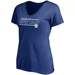 Women's Fanatics Branded Blue Toronto Maple Leafs Mascot In Bounds V-Neck T-Shirt -Fanatics Clothing Shop 5629237 ALT2