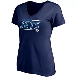 Women's Fanatics Branded Navy Winnipeg Jets Mascot In Bounds V-Neck T-Shirt -Fanatics Clothing Shop 5630498 ALT2