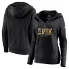 Women's Fanatics Branded Black Vegas Golden Knights Authentic Pro Secondary Logo V-Neck Pullover Hoodie -Fanatics Clothing Shop 5632319