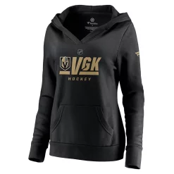 Women's Fanatics Branded Black Vegas Golden Knights Authentic Pro Secondary Logo V-Neck Pullover Hoodie -Fanatics Clothing Shop 5632319 ALT2