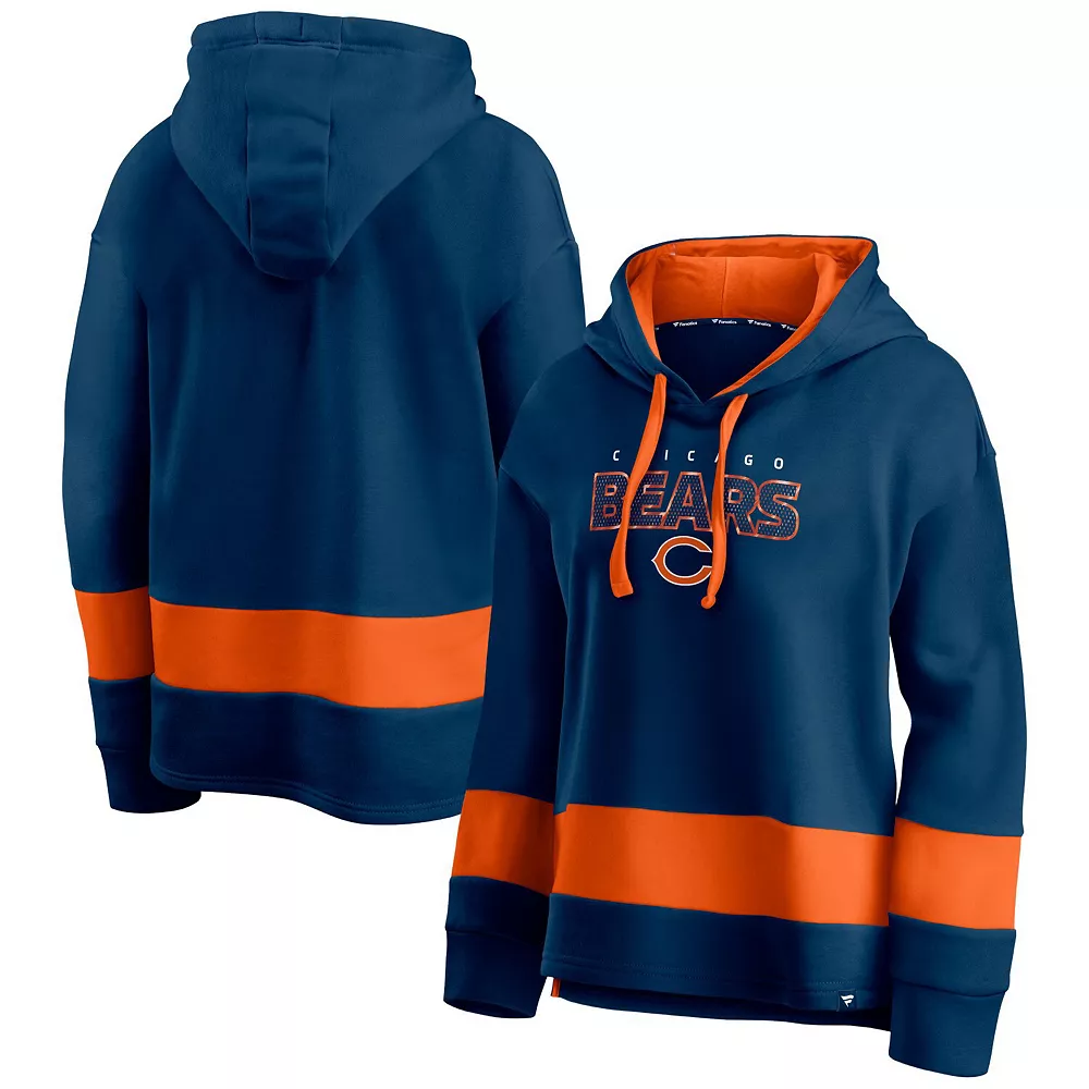 Women's Fanatics Branded Navy/Orange Chicago Bears Colors of Pride Colorblock Pullover Hoodie 3 Women's Fanatics Branded Navy/Orange Chicago Bears Colors of Pride Colorblock Pullover Hoodie