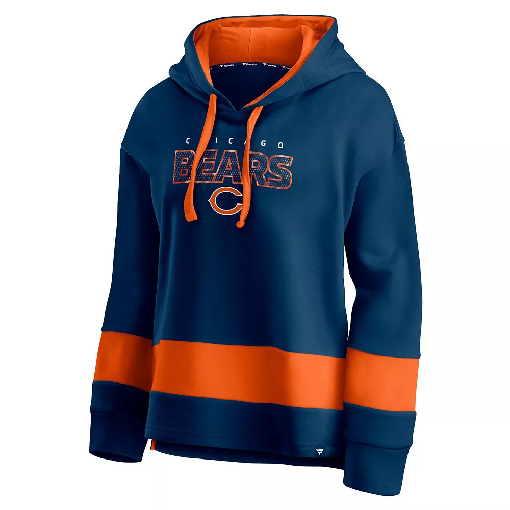 Women's Fanatics Branded Navy/Orange Chicago Bears Colors of Pride Colorblock Pullover Hoodie 5 Women's Fanatics Branded Navy/Orange Chicago Bears Colors of Pride Colorblock Pullover Hoodie - Image 3