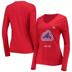 Women's Fanatics Branded Red Team USA Curling Long Sleeve T-Shirt