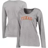 Women's Fanatics Branded Heathered Gray Texas Longhorns Arch Long Sleeve T-Shirt -Fanatics Clothing Shop 5646079