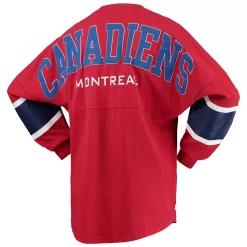 Women's Fanatics Branded Red Montreal Canadiens Lace-Up Jersey T-Shirt -Fanatics Clothing Shop 5679764 ALT3