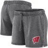 Women's Fanatics Branded Charcoal Wisconsin Badgers Retro French Terry Shorts -Fanatics Clothing Shop 5680958