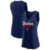 Women's Fanatics Branded Navy Boston Red Sox Iconic V-Neck Tank Top