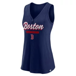 Women's Fanatics Branded Navy Boston Red Sox Iconic V-Neck Tank Top -Fanatics Clothing Shop 5681298 ALT2