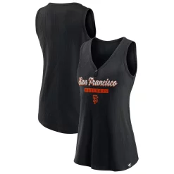 Women's Fanatics Branded Black San Francisco Giants Iconic V-Neck Tank Top -Fanatics Clothing Shop 5681659 ALT