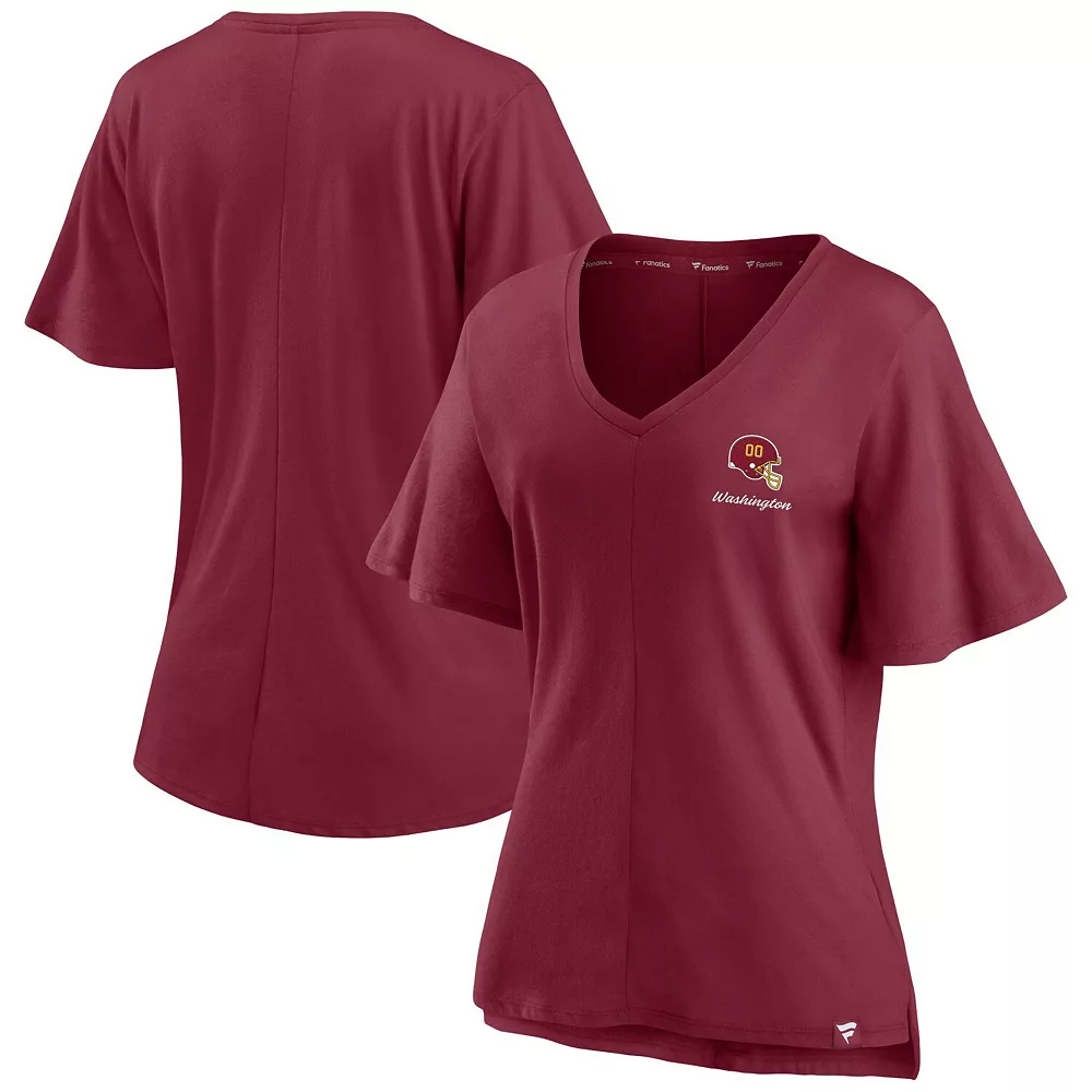 Women's Fanatics Branded Burgundy Washington Football Team Southpaw Flutter V-Neck T-Shirt 4 Women's Fanatics Branded Burgundy Washington Football Team Southpaw Flutter V-Neck T-Shirt - Image 2