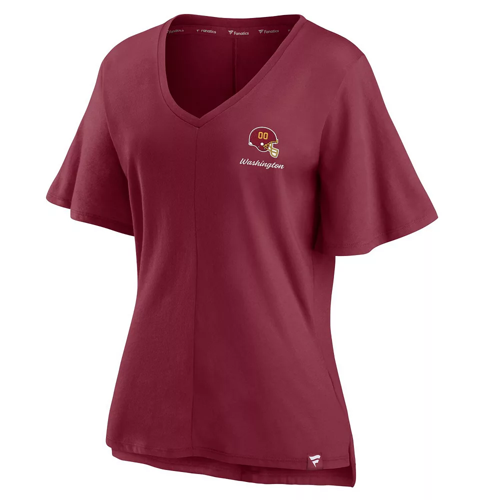 Women's Fanatics Branded Burgundy Washington Football Team Southpaw Flutter V-Neck T-Shirt 5 Women's Fanatics Branded Burgundy Washington Football Team Southpaw Flutter V-Neck T-Shirt - Image 3